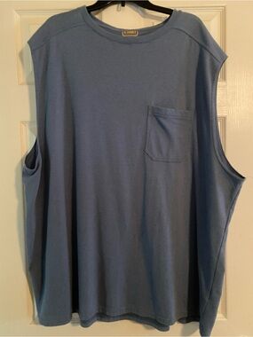 Men's Blue Sleeveless Pocket Tank Top by Hammock & Vine